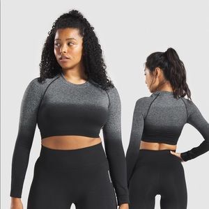 Gymshark Adapt Ombré Seamless Long Sleeve Crop Top